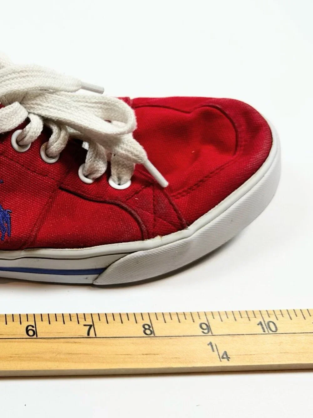 Polo By Ralph Lauren Red Humberto Canvas Sneakers Men's Sizez 9.5D Preppy Casual